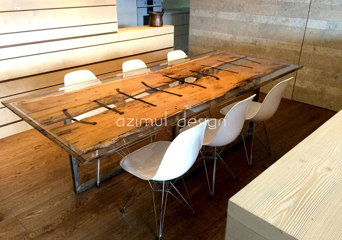table raccord metal salle manger 2 laguna